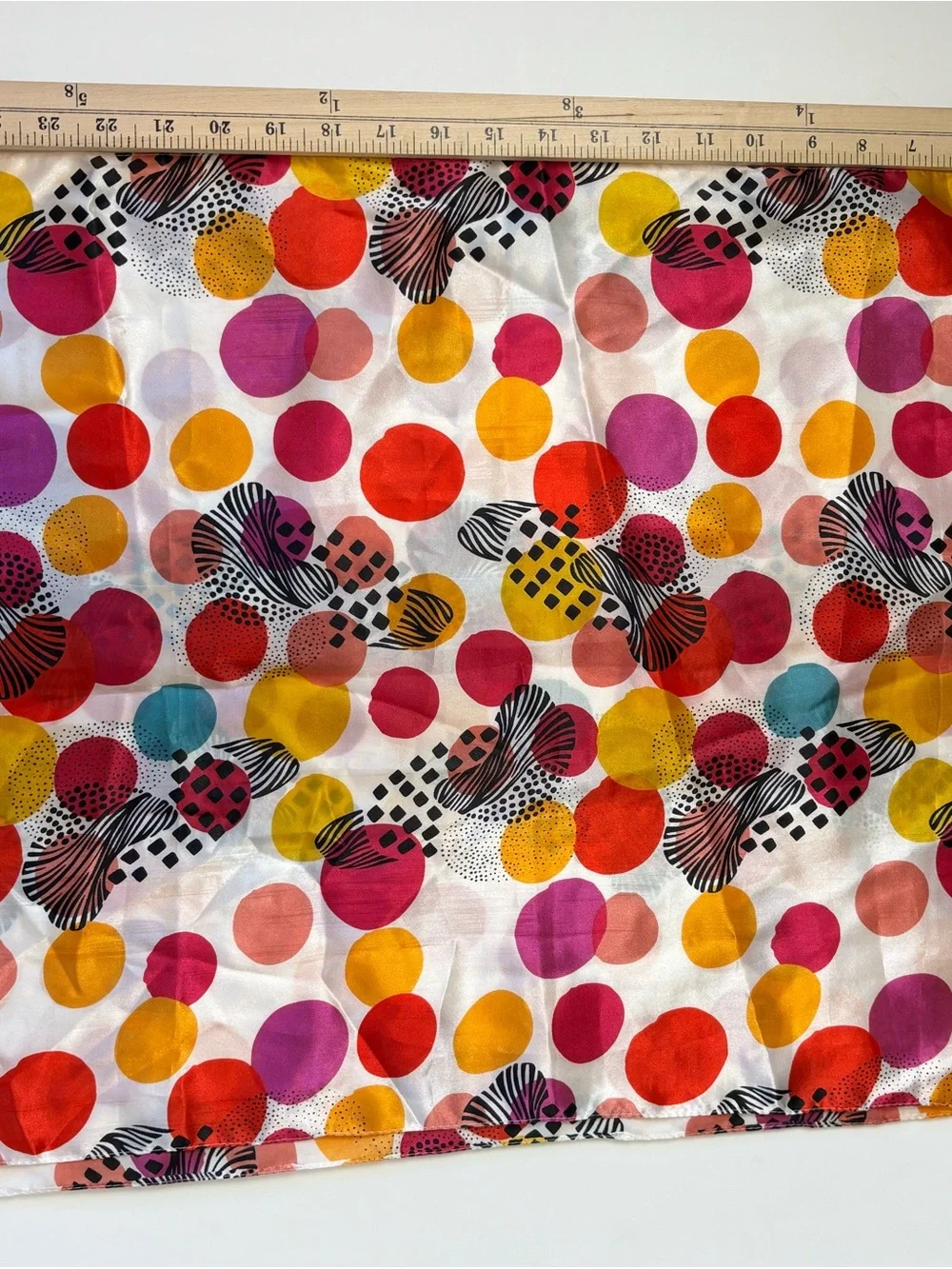 Bundle 2/$30! Colorful Polka Dot Silky Scarf 66 x 20 Cheerful EUC
